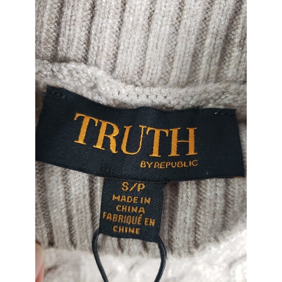 New NWT Truth by Republic Cropped Sweater Top Soft Viscose Stretch Size XS - Picture 4 of 8